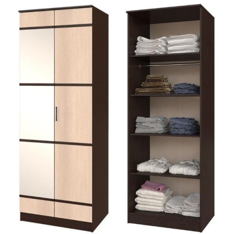 Шкаф 2-х Створчатый Сицилия Венге/Белфорт (Ш -800 × В -2200 × Г-610 мм)