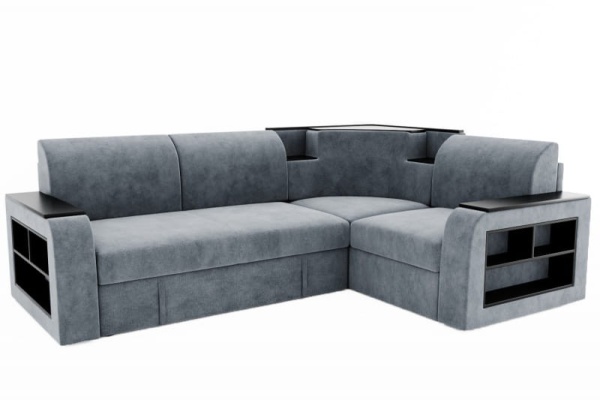 Диван Угловой Фаворит с ножками-кубышками/Ш-2460 х Г-1810 х В-880 мм/Спальное место Ш-1350 х Г-2000 мм