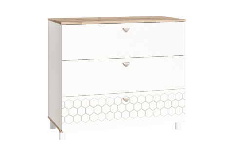 Комод Эйп 13.322 белый шагрень / дуб белый