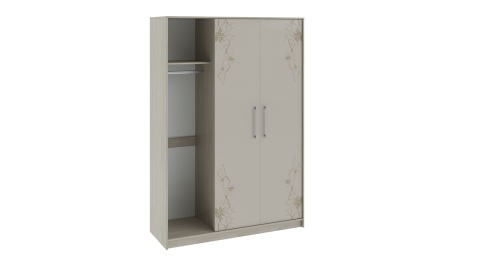 Шкаф-Купе Мадлен Ясень Шимо/Бежевый Глянец с Рисунком (Ш-1506 х В-2203 х Г-560 мм)