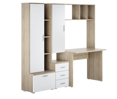 Уголок Школьника Паскаль №5 Дуб Сонома/Белый Глянец (Д-2000 х В-1780 х Г-595 мм)